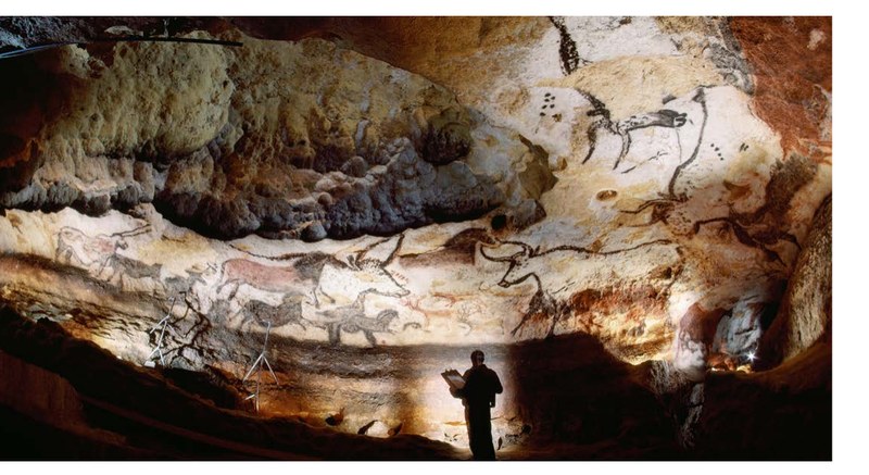 Cave with old drawings