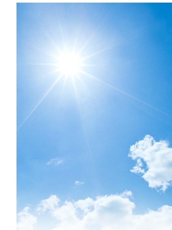 Daytime sky with sun
