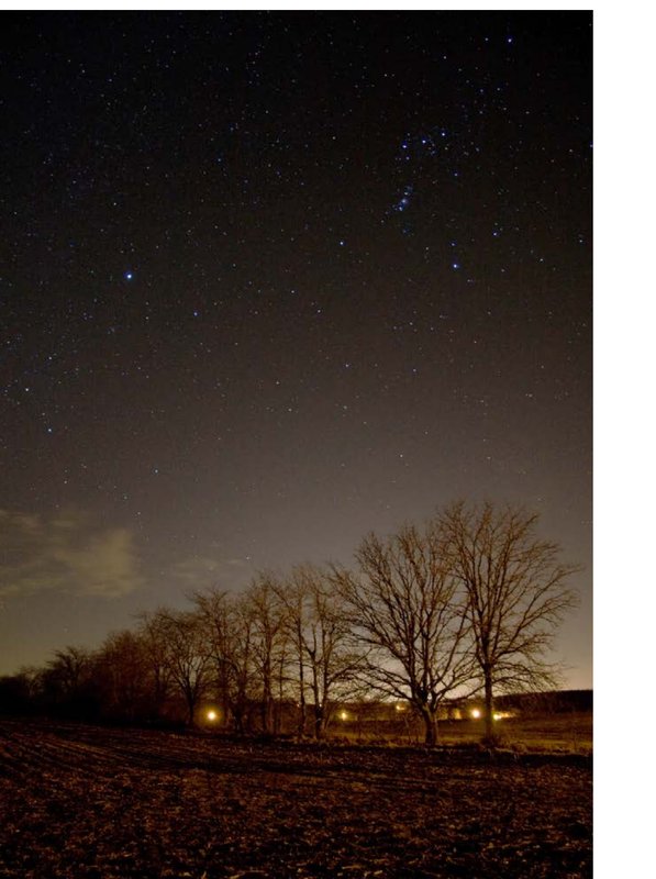 Nighttime sky with stars